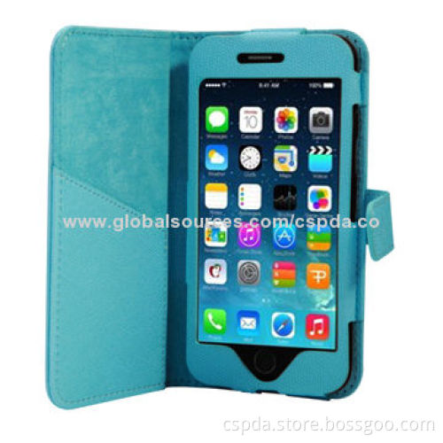 PU Leather Wallet Case for iPhone 6 with Card Slots, Different Colors Available